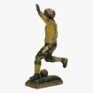 Afbeeldingen van mooie oude metalen beeldje voetballer 13.5 cm groot