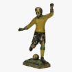 Afbeeldingen van mooie oude metalen beeldje voetballer 13.5 cm groot