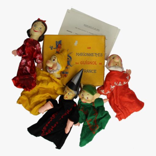 Afbeeldingen van Le Guignol de France handpoppen sneeuwwitje