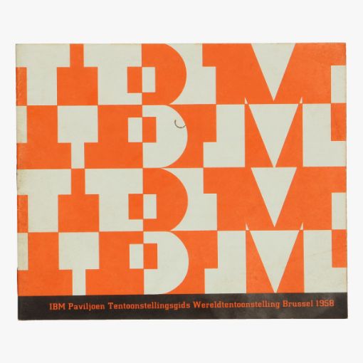 Afbeeldingen van ibm pavillon tentoonstellingsgids wereldtentoonstelling brussel 1958