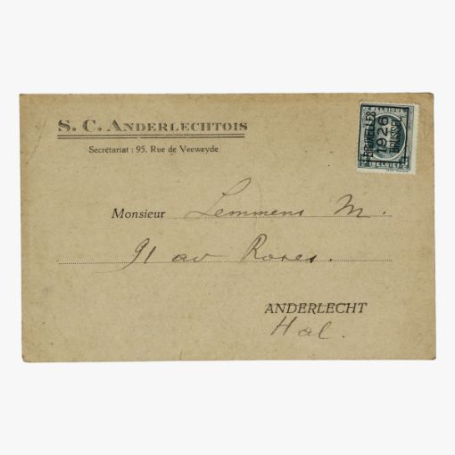 Afbeeldingen van voetbal s.c. anderlecht 1926  het herdenking van de Belgische sportlieden die voor het thuisland zijn overleden