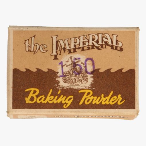 Afbeeldingen van oud doosje the imperial baking powder 