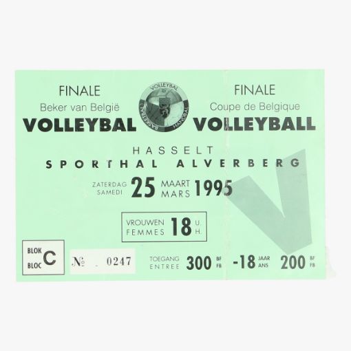 Afbeeldingen van icket voleybal vrouwen beker van belgie 25 maart 1995