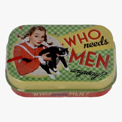 Afbeeldingen van Who Needs Men Anyway Doosje muntjes