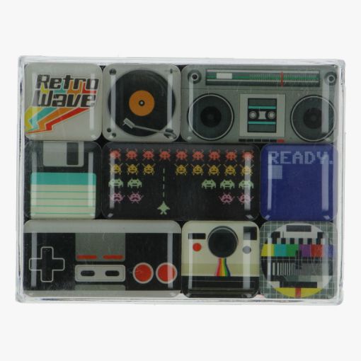 Afbeeldingen van magneetjes retro waves repro