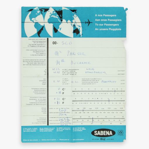 Afbeeldingen van sabena vluchtgegevens 