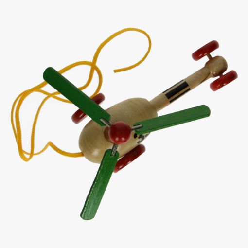 Afbeeldingen van Helicopter. Houten speelgoed.