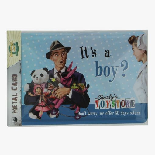 Afbeeldingen van metal card it's a boy?