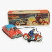 Afbeeldingen van tin toy wind - up police motorcycle bike chase (original box) pn 250
