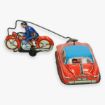 Afbeeldingen van tin toy wind - up police motorcycle bike chase (original box) pn 250