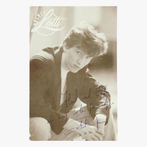 Afbeeldingen van gesigneerde fotokaart helmet lotti